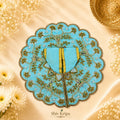 Golden Vine Pearl Laddu Gopal Ji Poshak, 5 no. (Sky Blue)