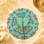 Golden Vine Pearl Laddu Gopal Ji Poshak, 5 no. (Sky Blue)