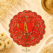 Golden Vine Pearl Laddu Gopal Ji Poshak, 5 no. (Sindoor Red)