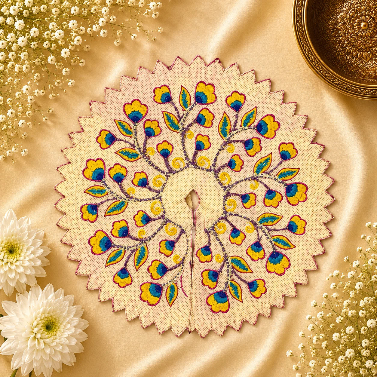 Tulip Vine Pearl Laddu Gopal Ji Poshak, 5 no. (Rani Pink)