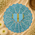 Sparkle Sequin Petal Laddu Gopal Ji Poshak, 5 no. (Sky Blue)