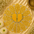 Sparkle Sequin Petal Laddu Gopal Ji Poshak, 5 no. (Mustard Yellow)