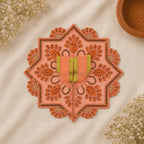Eight-Point Star Laddu Gopal Ji Poshak (Peach)