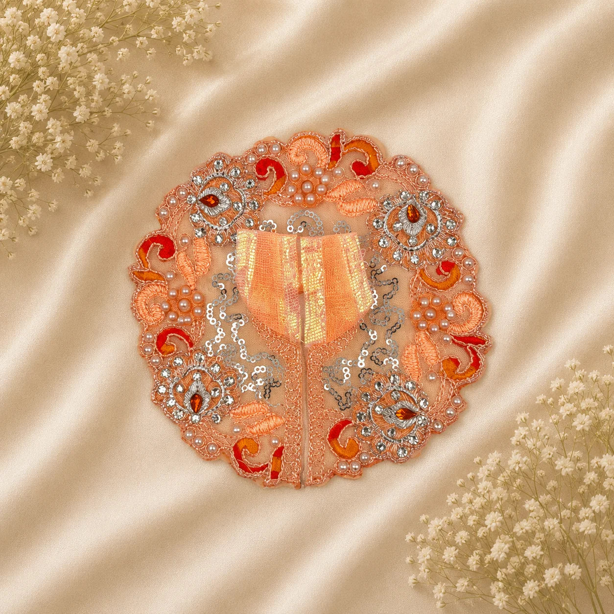 Laddu Gopal Ji Dress Design-6 (Peach)
