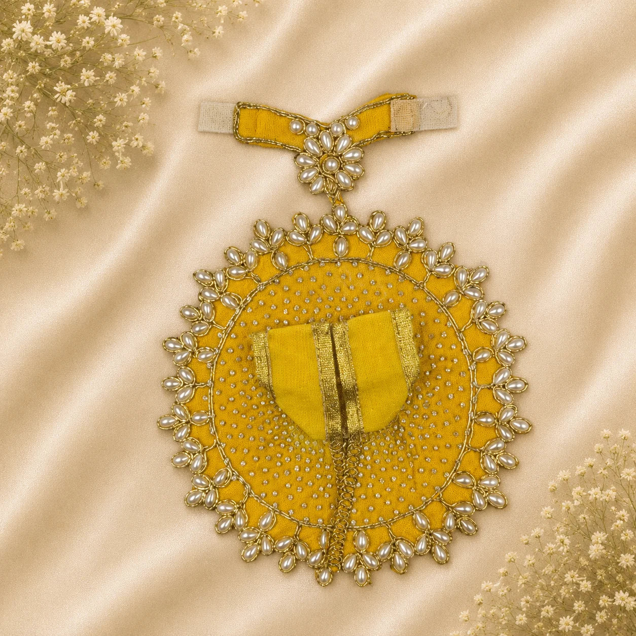 Laddu Gopal Ji Dress Design-7 (Bright Yellow)