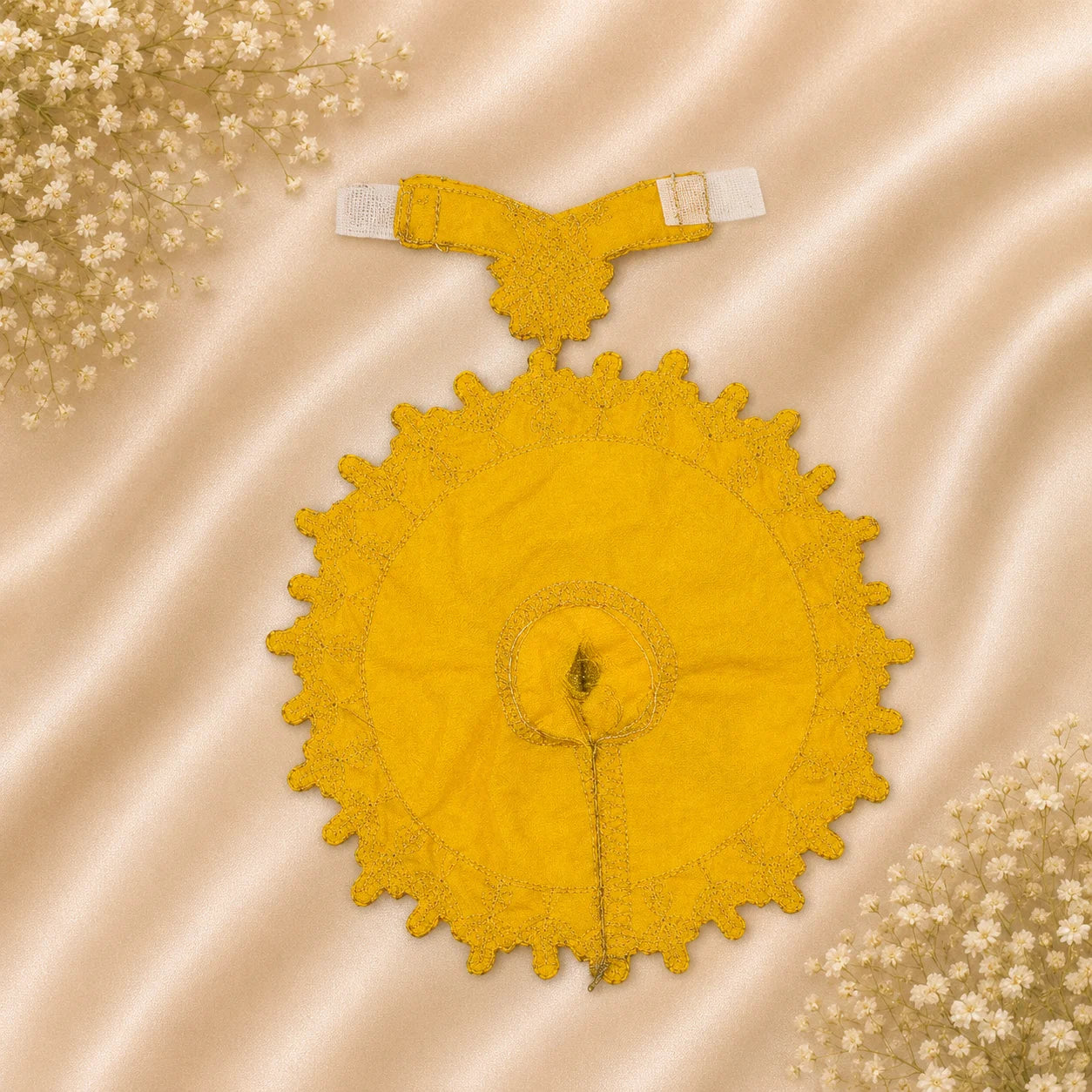 Laddu Gopal Ji Dress Design-7 (Bright Yellow)