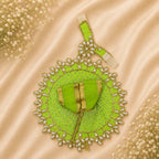 Laddu Gopal Ji Dress Design-7 (Parrot Green)