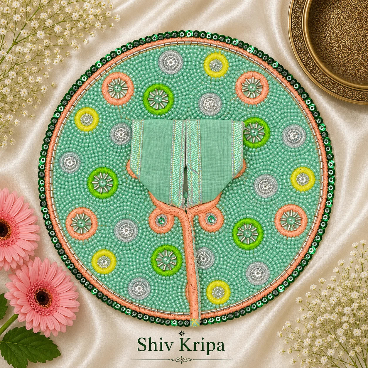 Laddu Gopal Ji Dress Design -10 (Mint green)