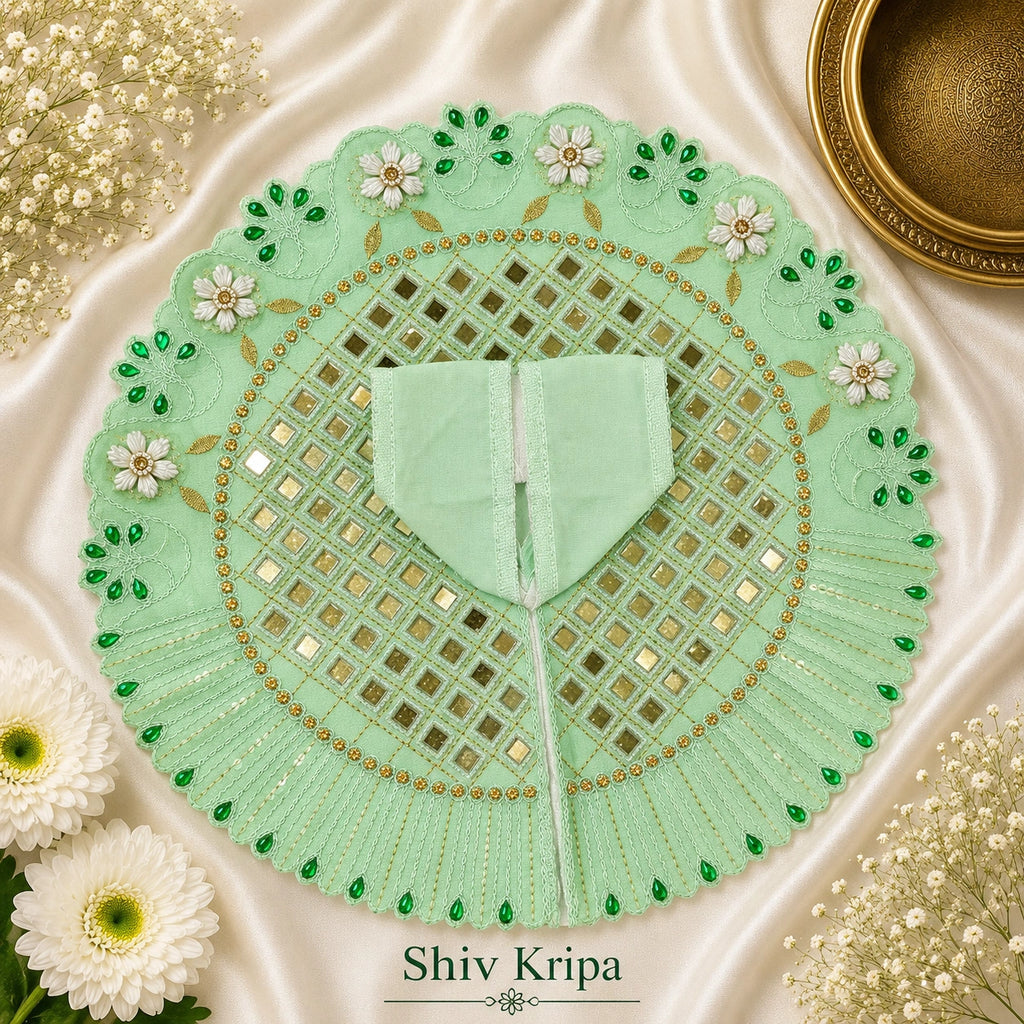 Laddu Gopal Ji Dress Design -11 , 6 no. (Mint Green)