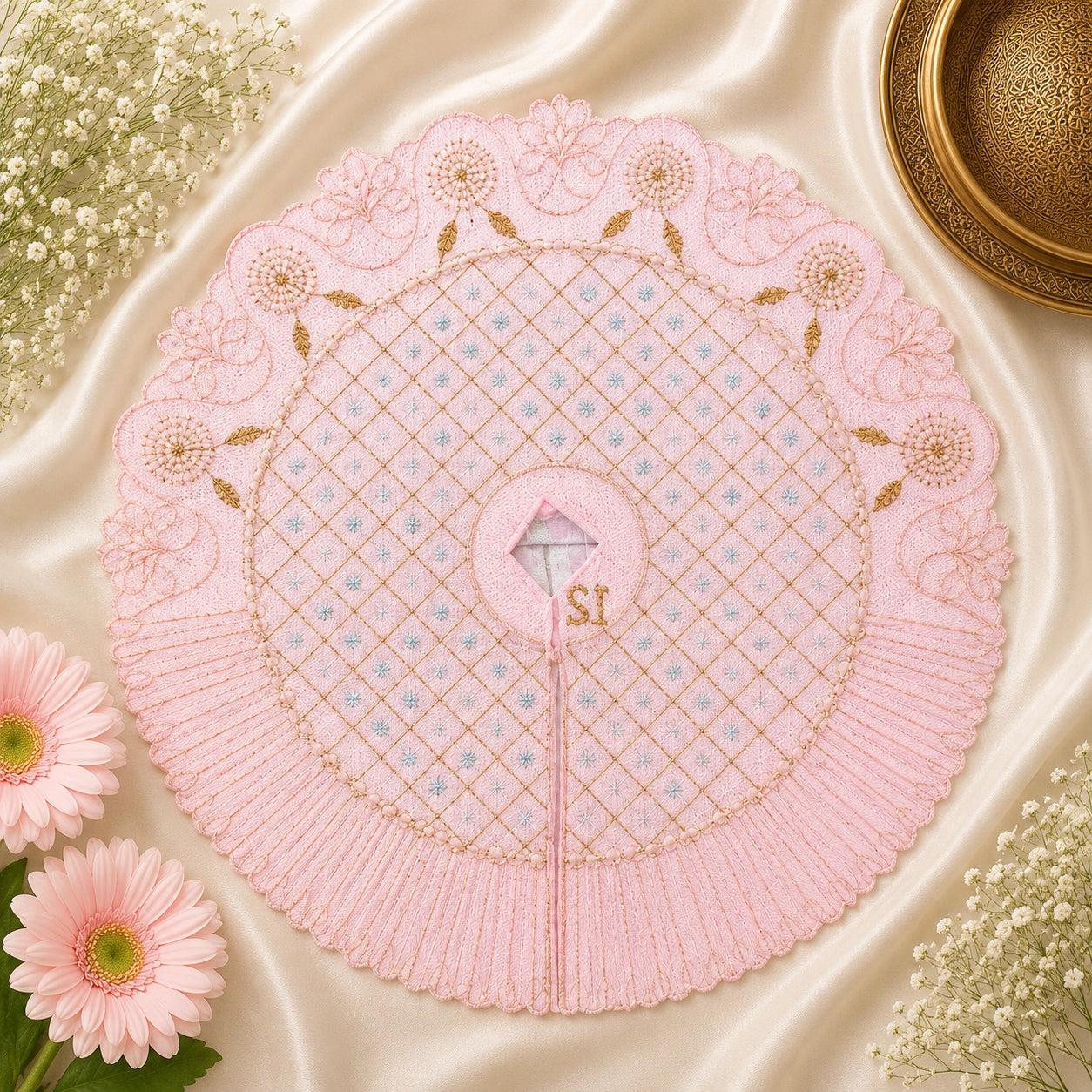Laddu Gopal Ji Dress Design -11 , 6 no. (Baby Pink)