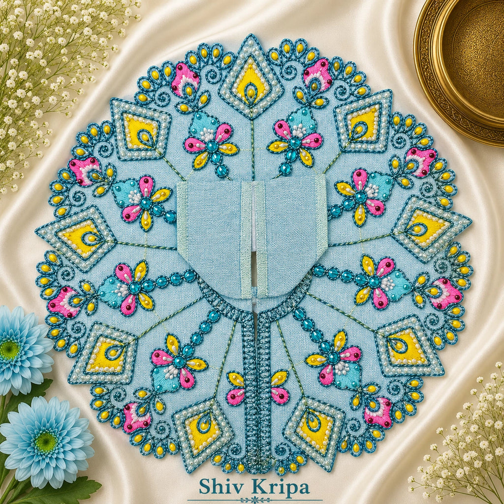 Laddu Gopal Ji Dress Design -9, 6 no. (Blue)