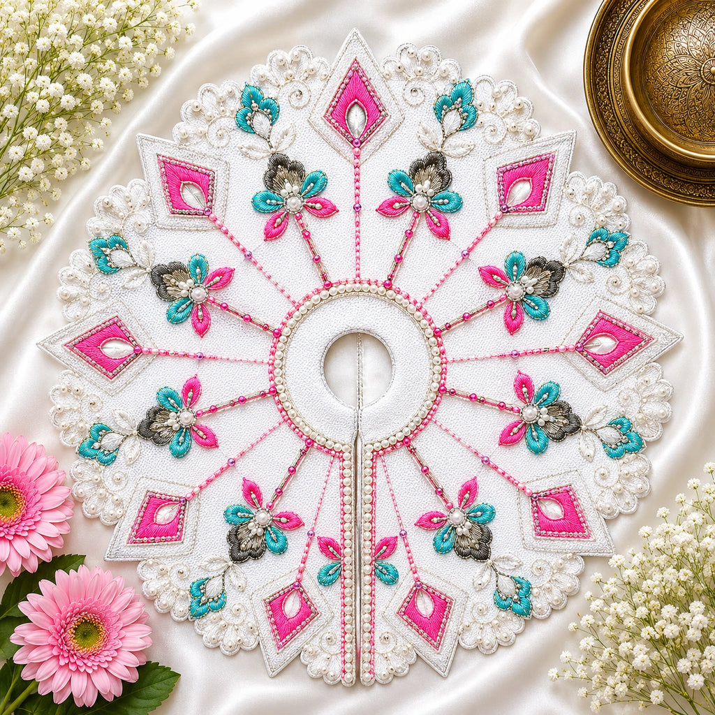 Laddu Gopal Ji Dress Design -9, 6 no. (White)
