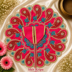 Laddu Gopal Ji Dress Design -8, 6 no. (Rani Pink)