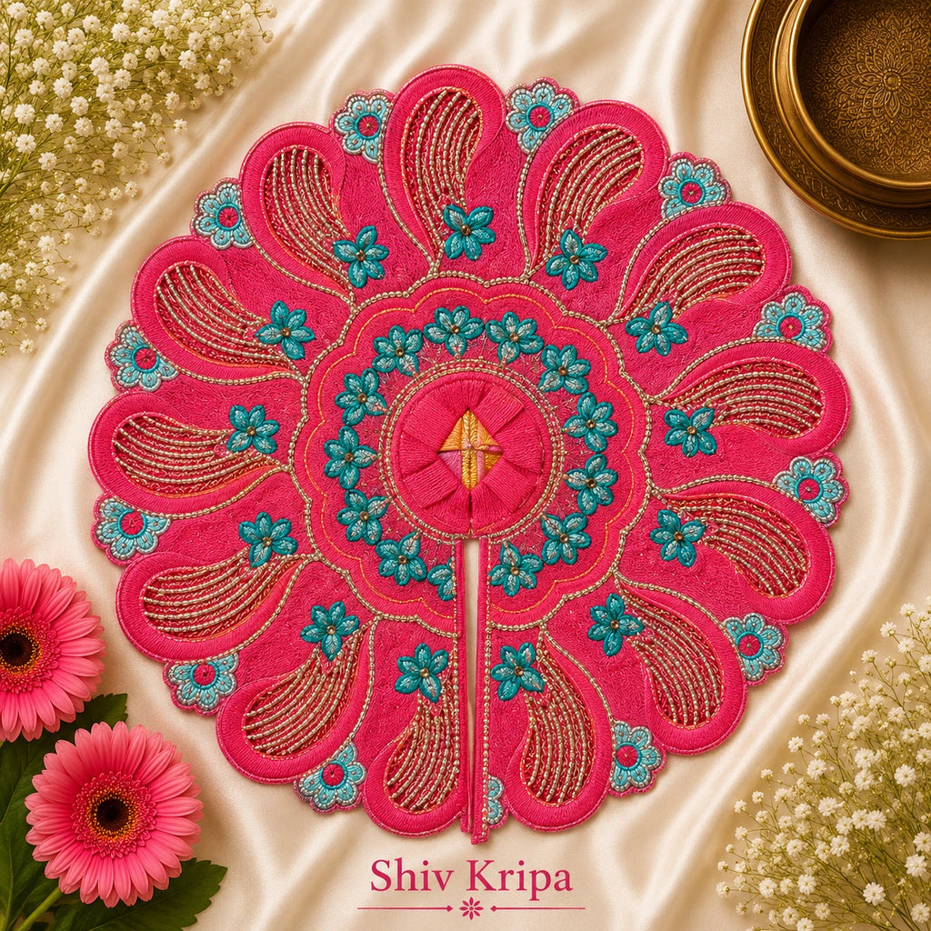 Laddu Gopal Ji Dress Design -8, 6 no. (Rani Pink)