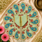 Laddu Gopal Ji Dress Design -8,6 no. (Mint Green)