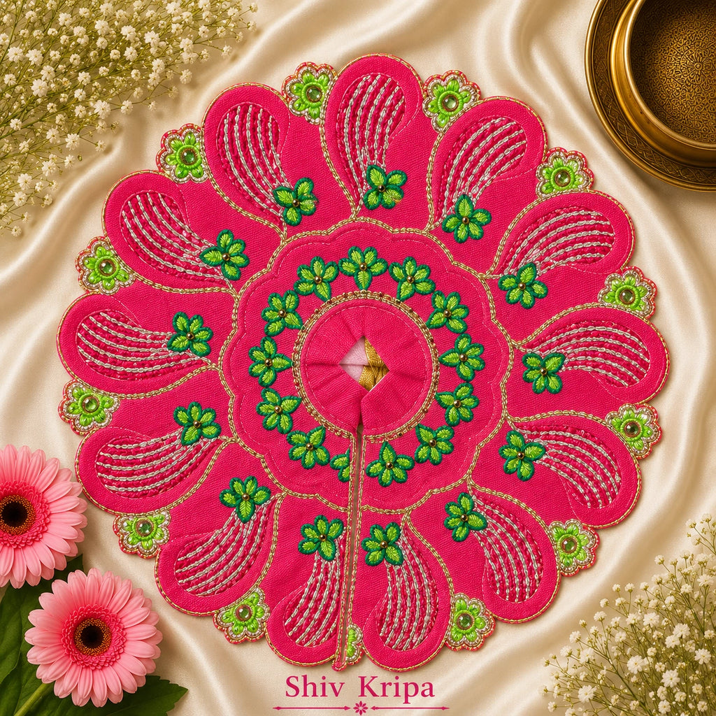 Laddu Gopal Ji Dress Design -8,6 no. (Baby Pink)