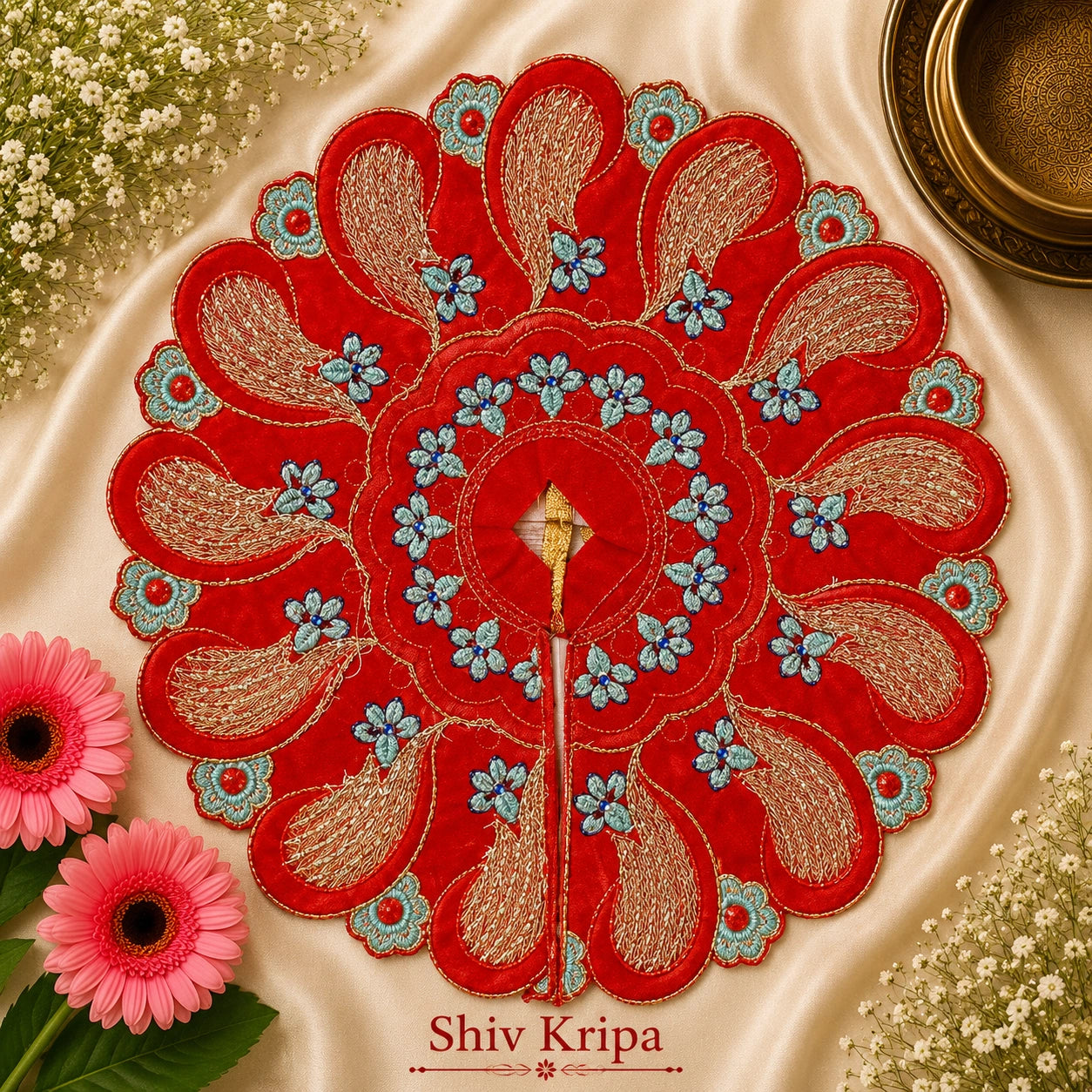 Laddu Gopal Ji Dress Design -8, 6 no. (Sindoor Red)