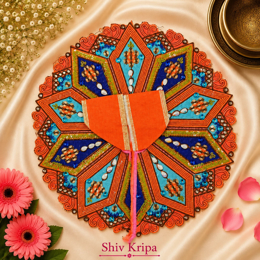 Laddu Gopal Ji Dress Design-14,6 no. (Kesari Orange)