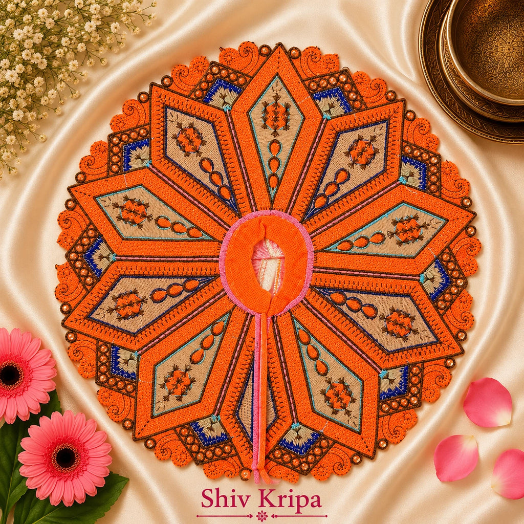 Laddu Gopal Ji Dress Design-14,6 no. (Kesari Orange)