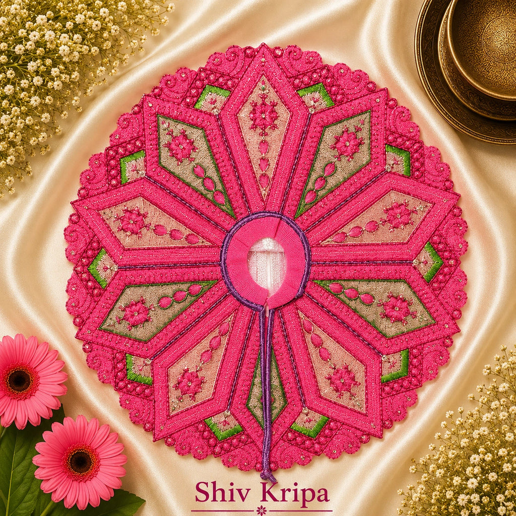 Laddu Gopal Ji Dress Design-14,6 no. (Rani Pink)