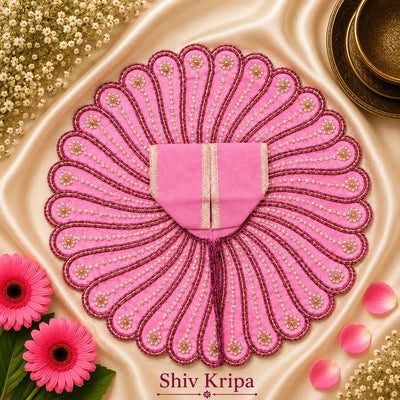 Laddu Gopal Ji Dress Design-15, 6 no. (Baby Pink)