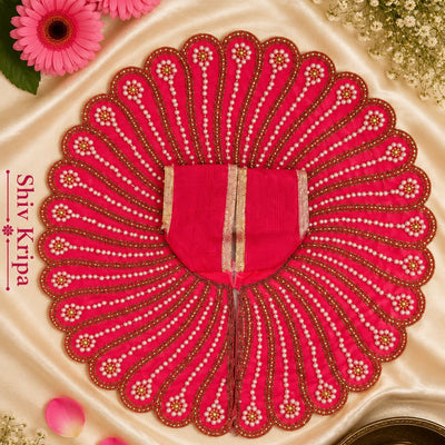 Laddu Gopal Ji Dress Design-15, 6 no. (Sindoor Red)