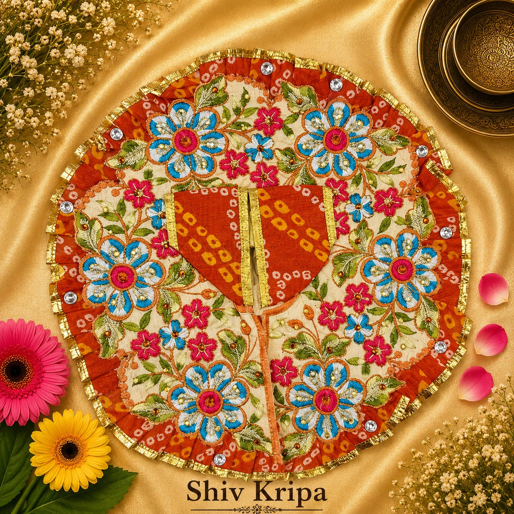 Laddu Gopal Ji Dress Design-17, 5 no. (Kesari Orange)